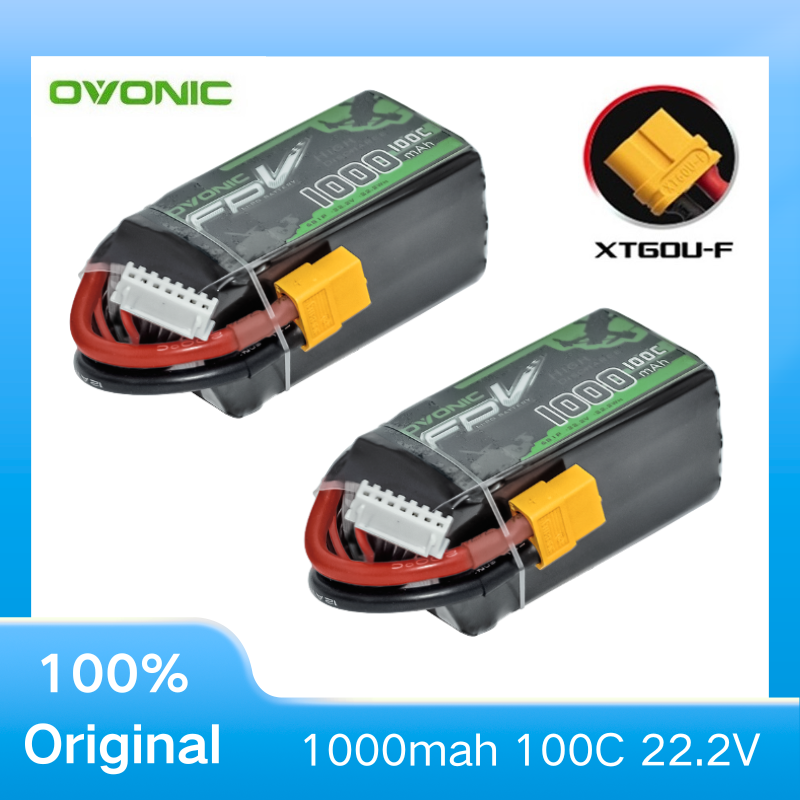 Drone Battery Li-Ion - 2 Buah Baterai LiPo OVONIC 1000MAh