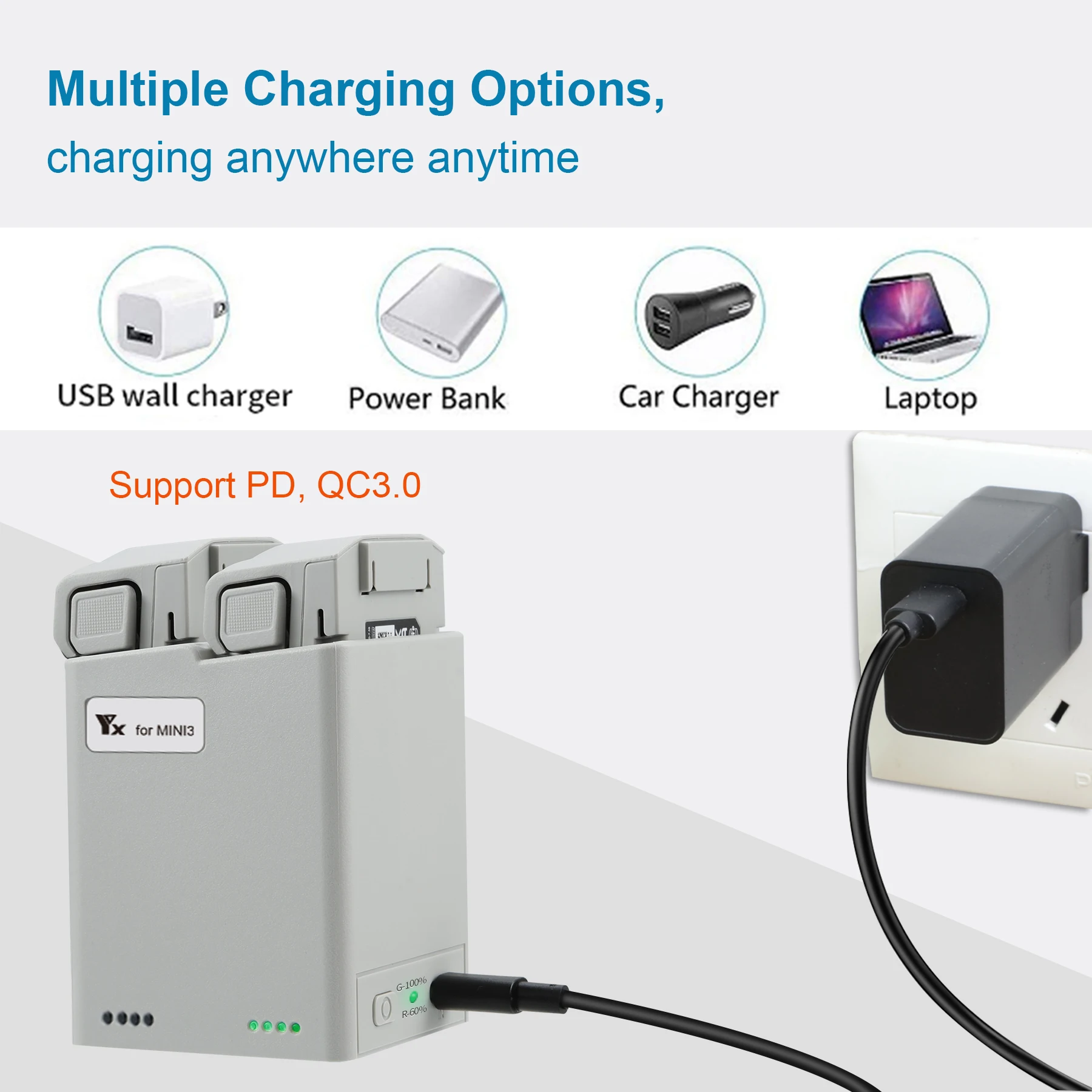 Hub pengisi daya untuk DJI Min - Drone Battery Balance Charger ulasan dan harga