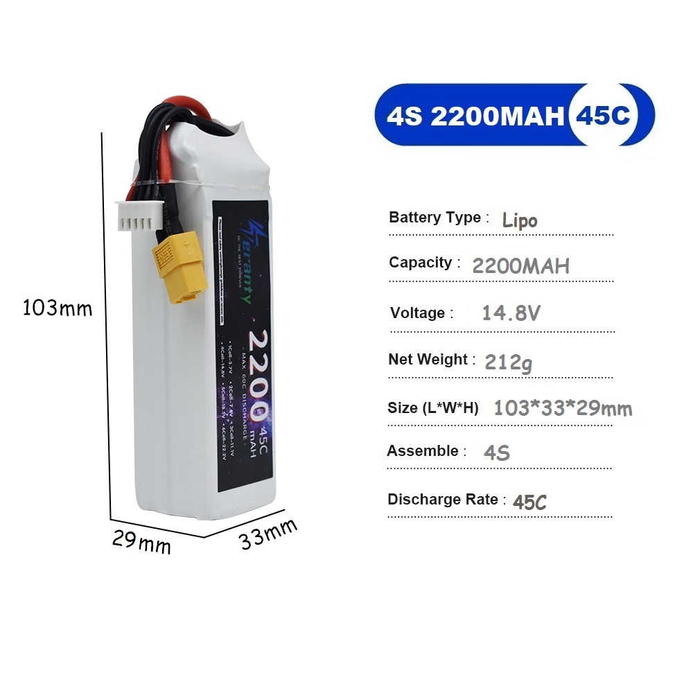 4S LiPo baterai 14.8V 1500mah  - Drone Battery 4S ulasan dan harga
