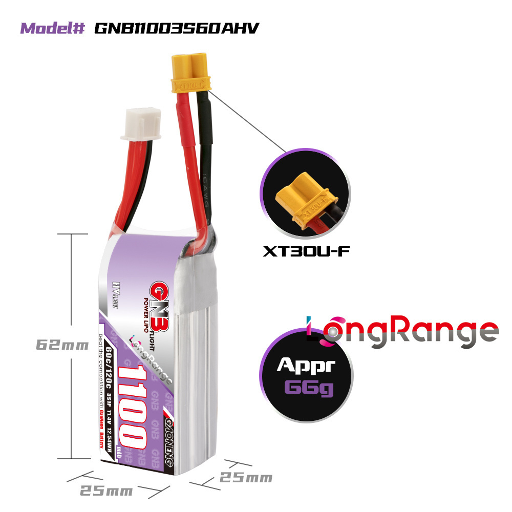 GNB Drone balap panjang, suku  - Drone Battery Lipo ulasan dan harga